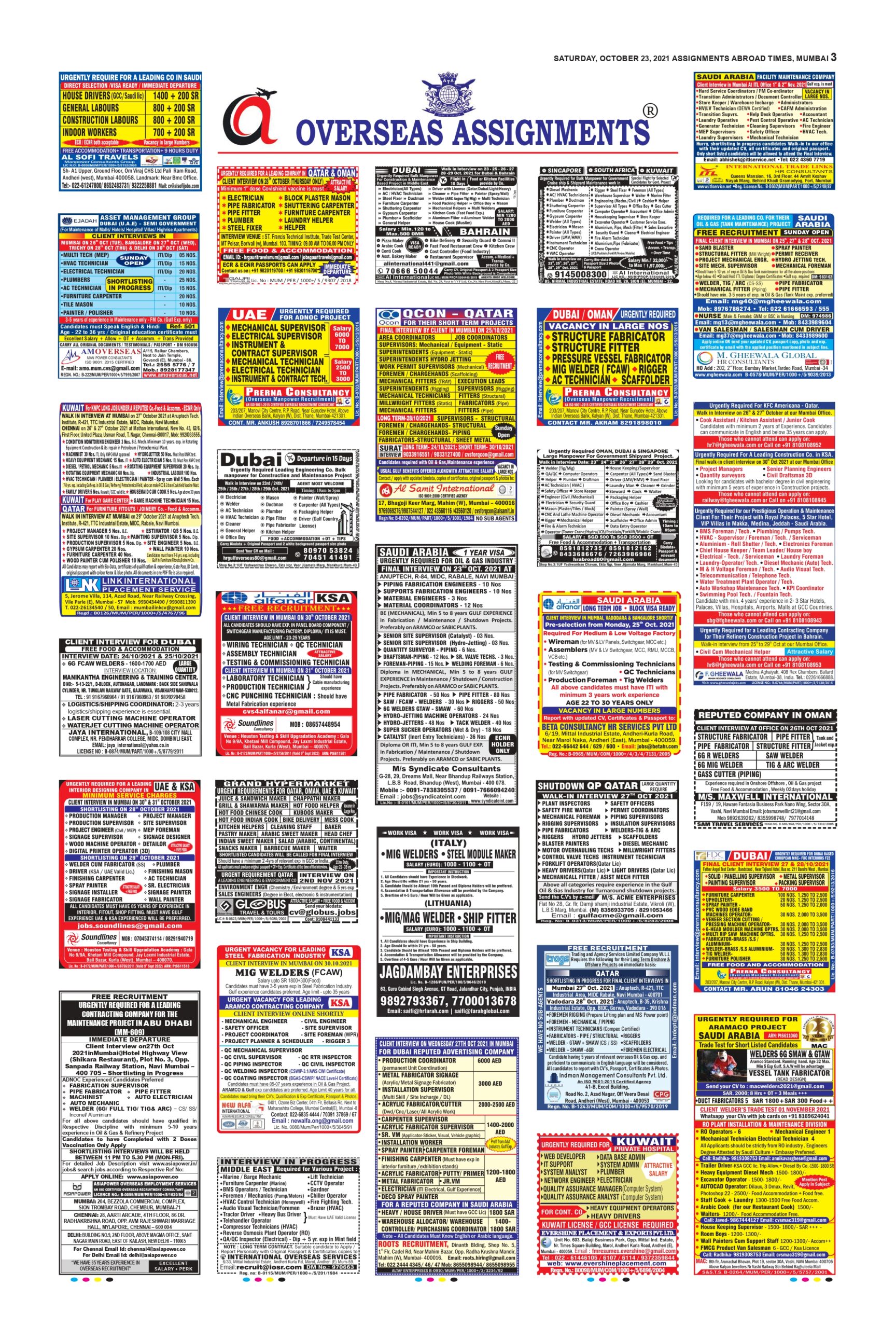 assignment abroad times 23 october 2021