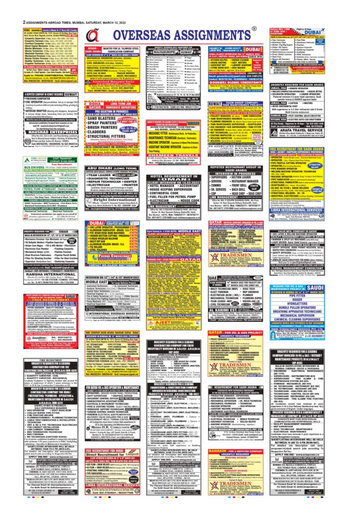 assignment abroad times 12 march 2022