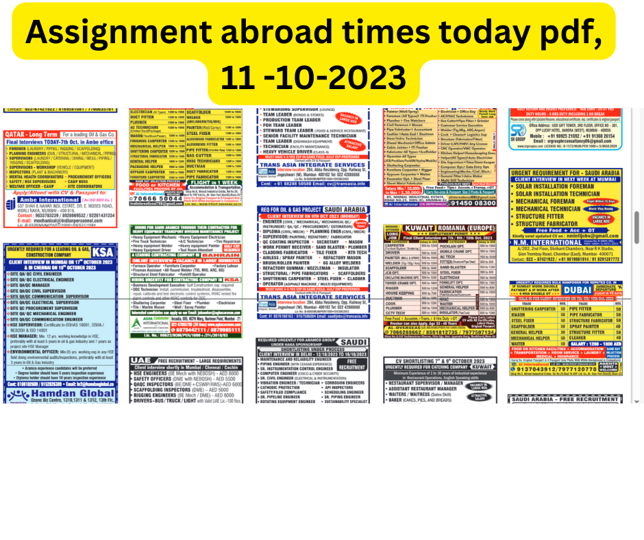 assignment abroad times today pdf newspaper download 20 sep 2023