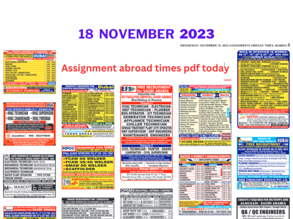 assignment abroad times pdf today 2021 free download