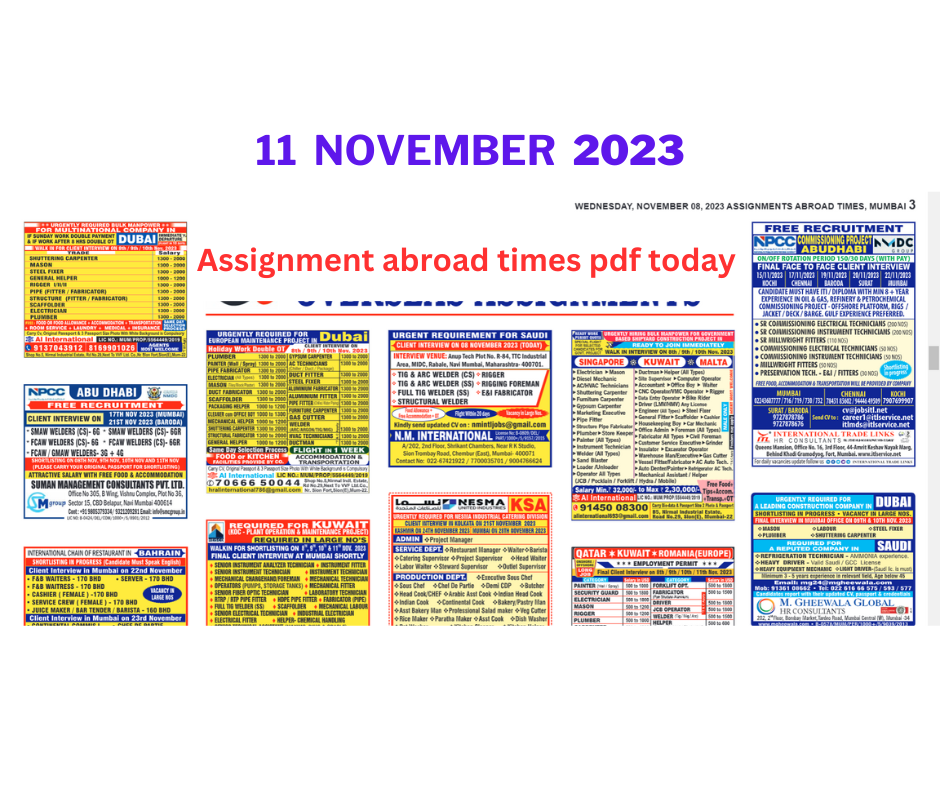 assignment abroad times pdf today 2023 free download mumbai today