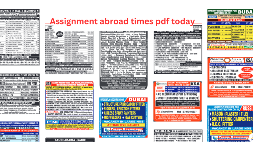 Assignment abroad times pdf today 16 dec