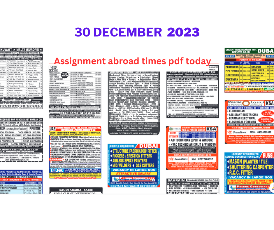 assignment abroad 11 october 2023