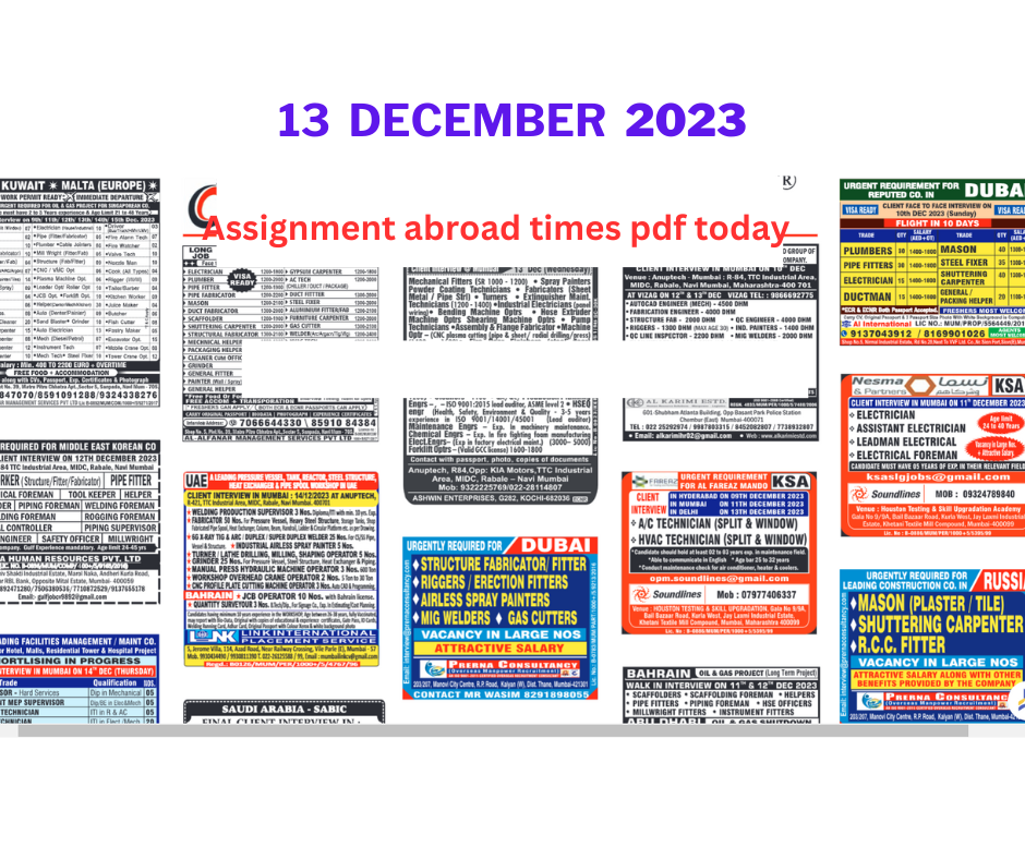 assignment abroad times today free pdf