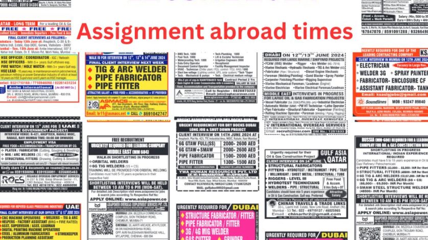 Assignment Abroad Times Today Newspaper PDF, 12 June 2024