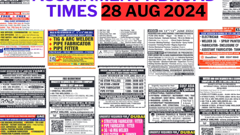 Assignment Abroad Times Today Newspaper PDF, 28 Aug 2024