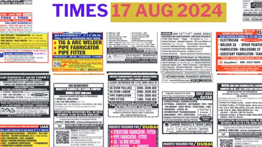 Assignment Abroad Times Today Newspaper PDF, 17 Aug 2024