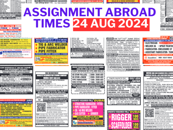 Assignment Abroad Times Today Newspaper PDF, 24 Aug 2024