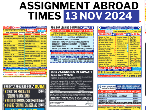 Assignment abroad times today