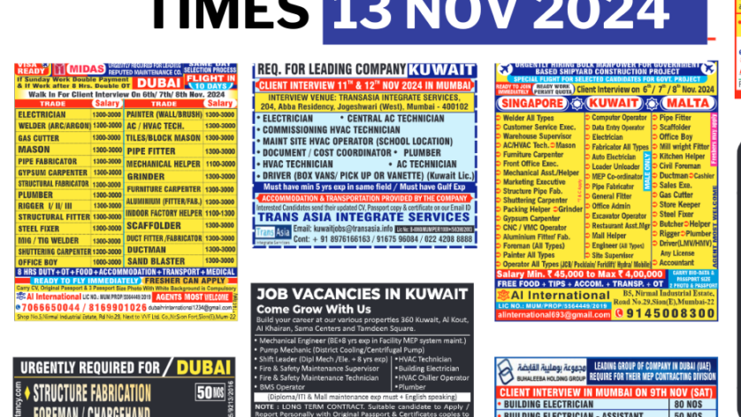 Assignment abroad times today