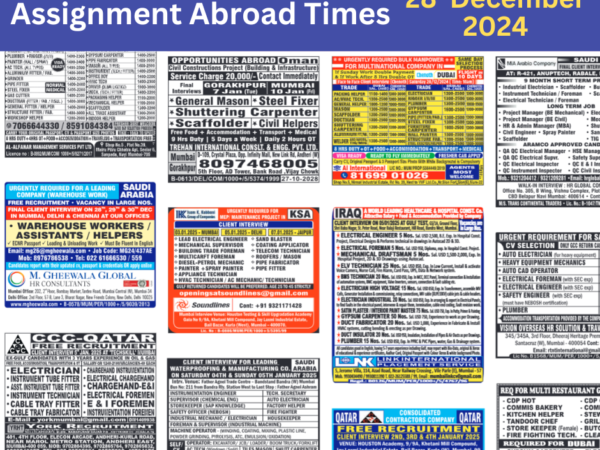 Assignment abroad times pdf today 28 December