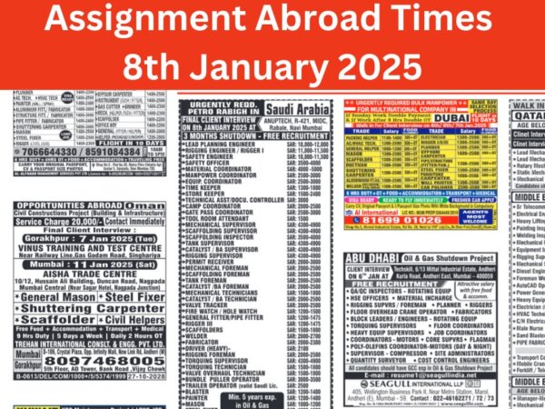 Assignment abroad times pdf today 8 January 2025