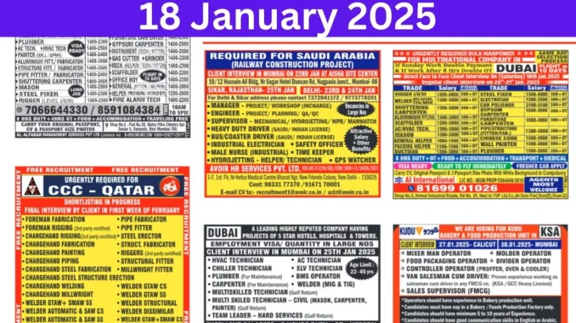 Today Assignment Abroad Times PDF Newspaper, 18 January 2025