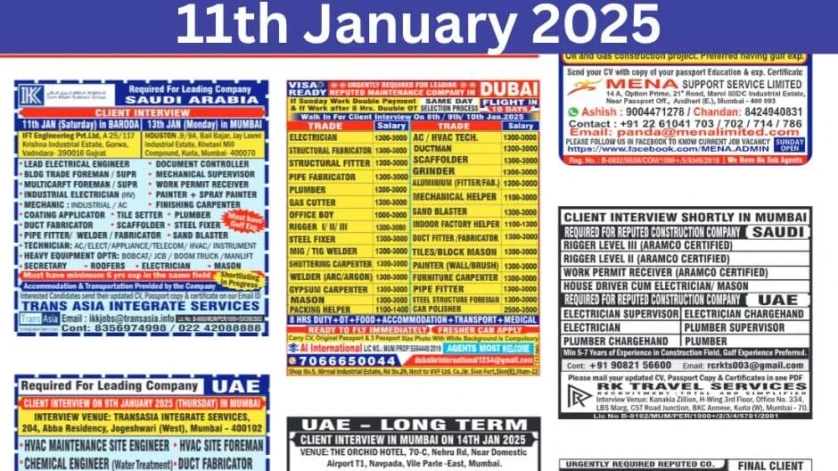 Assignment Abroad Times PDF Today Newspaper, 11th January 2025