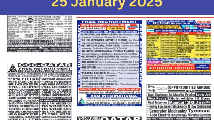 Today Assignment Abroad Times PDF Newspaper, 25 January 2025