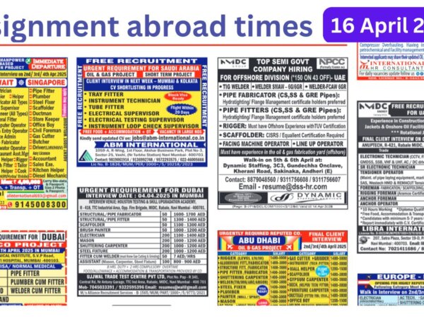 Assignment abroad times today 16 april