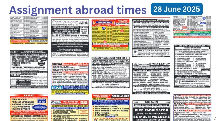 Assignments Abroad Times PDF Today, 28 June 2025