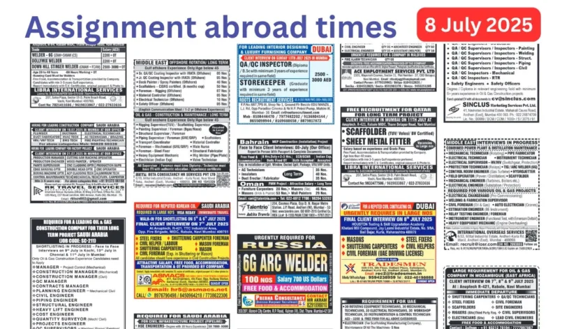 Assignments Abroad Times PDF Today, 8 july 2025
