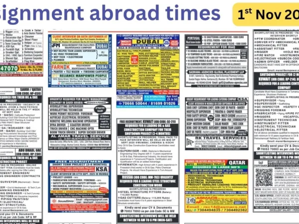 Assignments Abroad Times PDF Today, 1 nov 2025