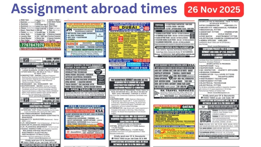 Assignment Abroad Times PDF Today Newspaper, 26 November 2025