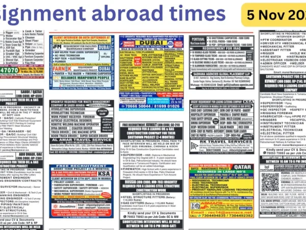 Assignments Abroad Times PDF Today, 5 nov 2025