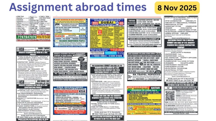 Assignment Abroad Times PDF Today Newspaper, 8 November 2025 1 Assignment Abroad Times PDF Today Newspaper, 8 November 2025
