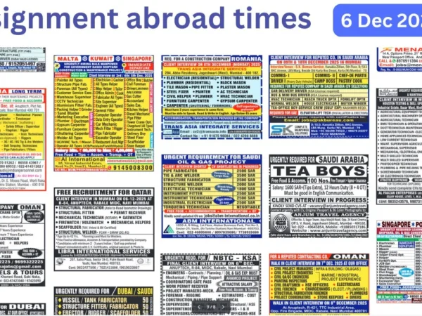 Assignments Abroad Times PDF Today, 6 Dec 2025