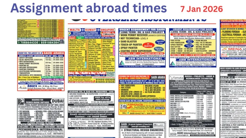 Assignments Abroad Times PDF Today, 7 jan 2026
