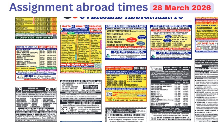 Assignment Abroad Times PDF Today Newspaper, 28 March 2026 1 Assignment Abroad Times PDF Today Newspaper, 28 March 2026