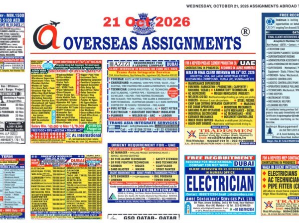 Assignments Abroad Times PDF Today, 21 oct 2026