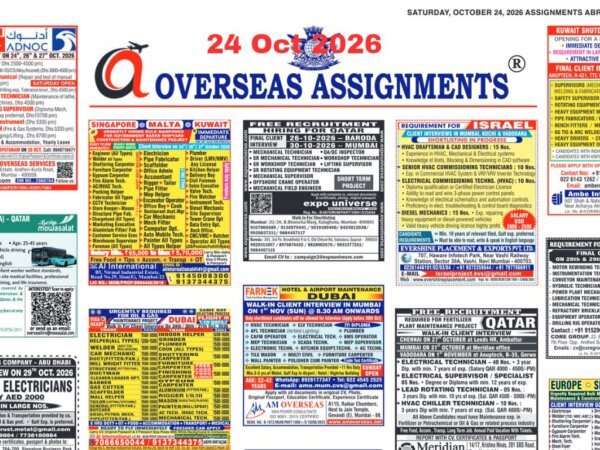 Assignment Abroad Times PDF 24 October 2026 – Today’s Newspaper 1 Assignments Abroad Times PDF Today, 24 oct 2026